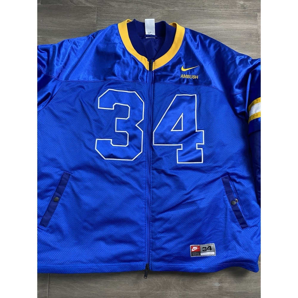 Nike x AMBUSH Football Jacket Deep Royal Blue Men's Size 2xl DX6916-455